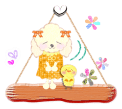 toy poodle "LUNLUN"4 sticker #6375907