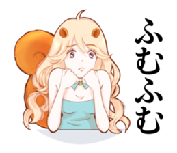 The Galaxy & a Girl & a Squirrel sticker #6376402