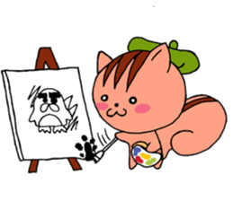 It is a squirrel leisurely sticker #6377205