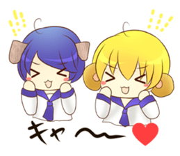 Puppy&monkey boy. sticker #6378349