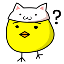 A chick in a cat. sticker #6378992