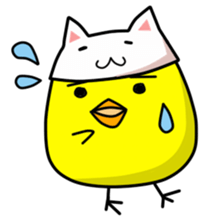 A chick in a cat. sticker #6378993