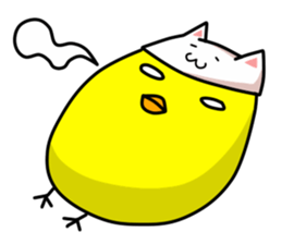 A chick in a cat. sticker #6378994