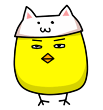 A chick in a cat. sticker #6378996