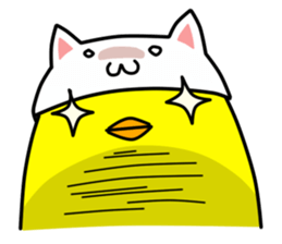 A chick in a cat. sticker #6378997