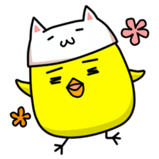 A chick in a cat. sticker #6379000