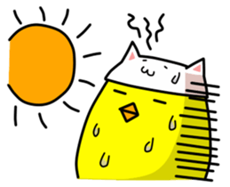 A chick in a cat. sticker #6379008