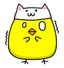 A chick in a cat. sticker #6379013