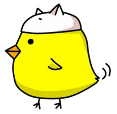 A chick in a cat. sticker #6379016