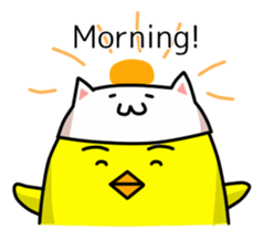 A chick in a cat. sticker #6379017