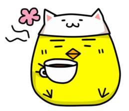 A chick in a cat. sticker #6379018