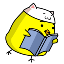 A chick in a cat. sticker #6379021