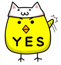 A chick in a cat. sticker #6379022