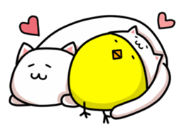 A chick in a cat. sticker #6379024