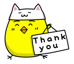 A chick in a cat. sticker #6379026