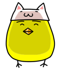 A chick in a cat. sticker #6379029