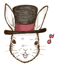 Alice's the white rabbit 2 sticker #6379352