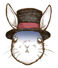 Alice's the white rabbit 2 sticker #6379353