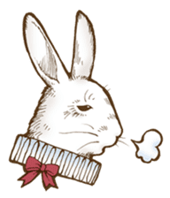 Alice's the white rabbit 2 sticker #6379355