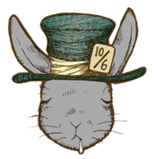 Alice's the white rabbit 2 sticker #6379357