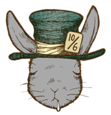 Alice's the white rabbit 2 sticker #6379357