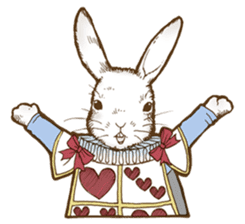 Alice's the white rabbit 2 sticker #6379363