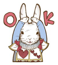 Alice's the white rabbit 2 sticker #6379364