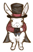 Alice's the white rabbit 2 sticker #6379366