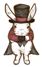 Alice's the white rabbit 2 sticker #6379366