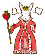 Alice's the white rabbit 2 sticker #6379370