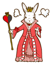 Alice's the white rabbit 2 sticker #6379370