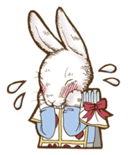 Alice's the white rabbit 2 sticker #6379377