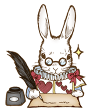 Alice's the white rabbit 2 sticker #6379378