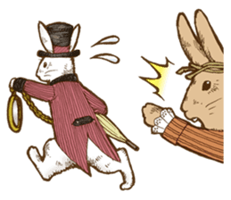 Alice's the white rabbit 2 sticker #6379382