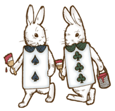 Alice's the white rabbit 2 sticker #6379388