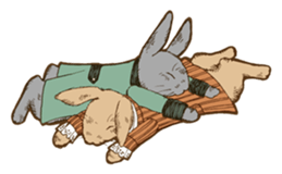 Alice's the white rabbit 2 sticker #6379391