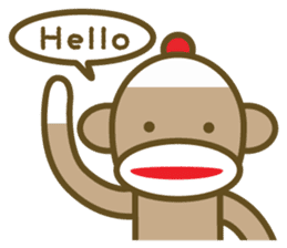 Mr Sock Monkey's happy life sticker #6380045