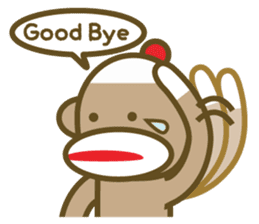 Mr Sock Monkey's happy life sticker #6380047
