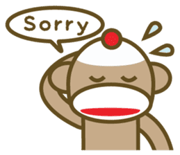 Mr Sock Monkey's happy life sticker #6380051