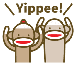 Mr Sock Monkey's happy life sticker #6380067