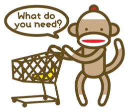 Mr Sock Monkey's happy life sticker #6380073