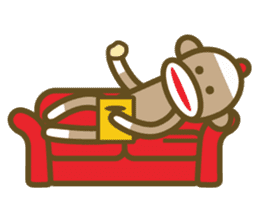 Mr Sock Monkey's happy life sticker #6380075