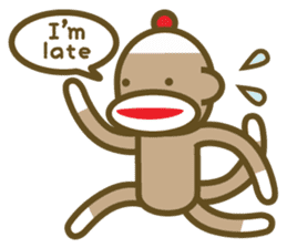 Mr Sock Monkey's happy life sticker #6380077