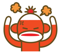 Mr Sock Monkey's happy life sticker #6380085