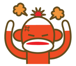 Mr Sock Monkey's happy life sticker #6380085