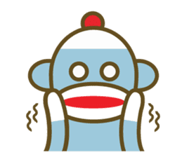 Mr Sock Monkey's happy life sticker #6380087