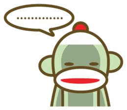 Mr Sock Monkey's happy life sticker #6380091