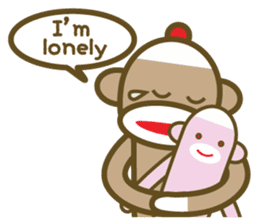 Mr Sock Monkey's happy life sticker #6380095