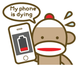Mr Sock Monkey's happy life sticker #6380097