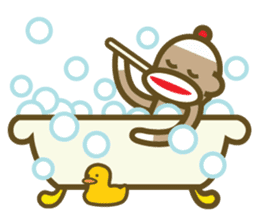 Mr Sock Monkey's happy life sticker #6380103